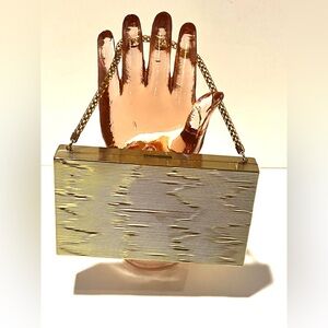 Vintage EVANS Gold tone Ladies Minaudiere Compact Makeup Case Clutch Purse